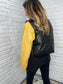 Nicole Faux Leather Vest - Black