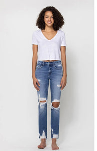 Kayla Mid Rise Distressed Jeans